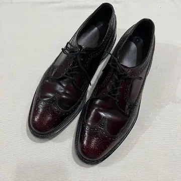 USA 제조 80s 90s 윙 팁 가죽 신발 8 1/2 빈티지