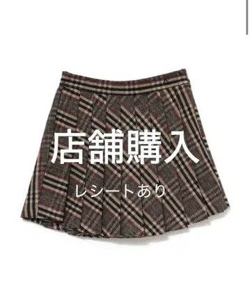 ANDMARY Monica 체크 플리츠 미니 스커트 S