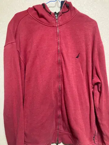 NAUTICA 빨간색 집업 후드티