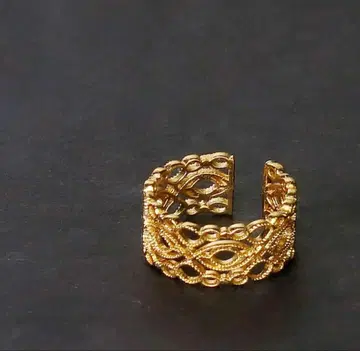 nanotta 나노타 레이스 시스루 반지 22K 골드 도금 반지