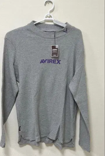 AVIREX 그레이 긴팔 티셔츠