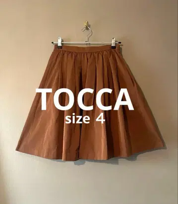 토카 TOCCA 스커트 워셔블 플레어 무릎 기장 4 브라운