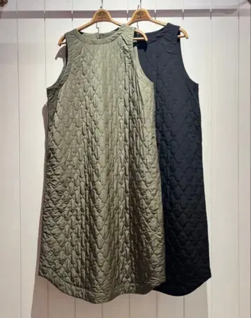 BEAMS BOY 퀼팅 슬리브리스 원피스