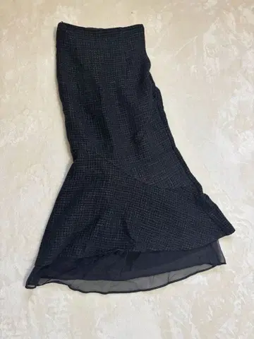 RESEXXY 트위드 롱 스커트