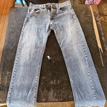 몽벨 블루 스트레이트 데님 팬츠