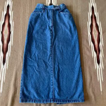 USED vintage denim 데님 롱 스커트 코튼