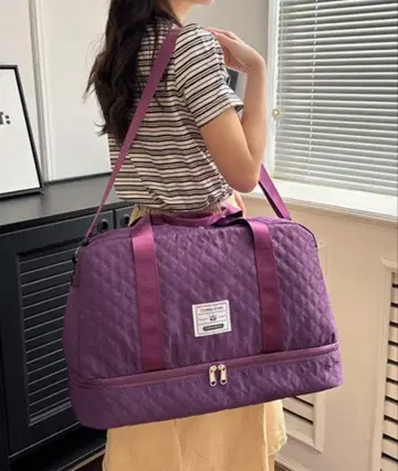 [ 인기 색상 완판템 ] 나일론 접이식 보스턴 백 퍼플