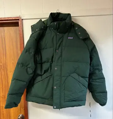 patagonia 후드 부착 다운 자켓 L 다크 그린