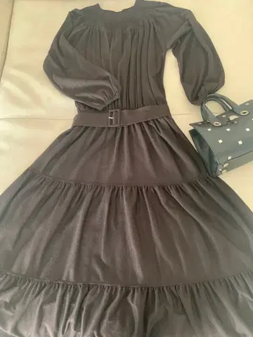 Mystrada 다크 브라운 니트 원피스 36