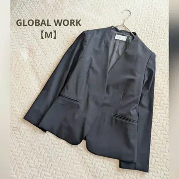 글로벌 워크 노카라 비즈니스 자켓 네이비