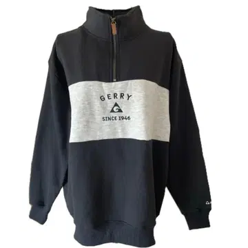 [택 포함 새상품] GERRY 속기모 절개 하프 지퍼 풀오버 L