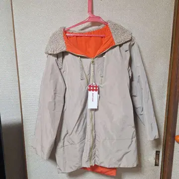 DOCLASSE 베이지 후드 부착 자켓 리버서블 오렌지 새상품