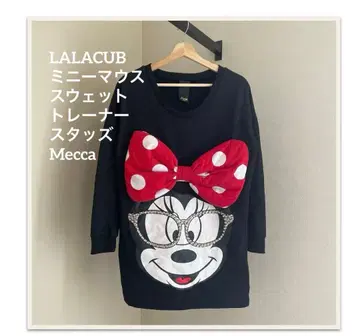 LALACUB 미니 마우스 맨투맨 트레이닝복 스터드 Mecca