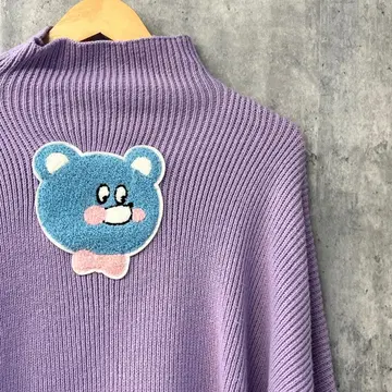 LAZY OAF 라벤더 보틀넥 긴팔 니트 os