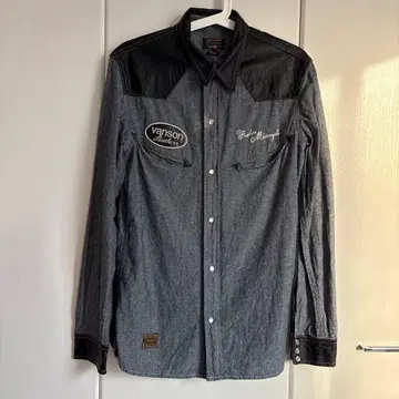 vanson 데님 긴팔 셔츠 Freedom Motorcycles