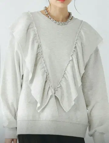 글로벌 워크 프릴 맨투맨 L 그레이