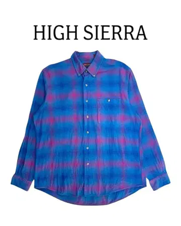 90s HIGH SIERRA 긴팔 플란넬 셔츠 옴브레 L 사이즈