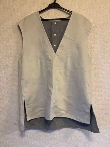 새상품 그린 라벨 릴랙싱 울 라이크 리버서블 베스트