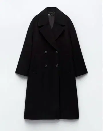 ZARA 오버 사이즈 소프트 코트 블랙 S