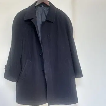 남성용 울 코트 네이비