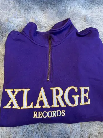 XLARGE/하프 지퍼 맨투맨/보라색/L 사이즈