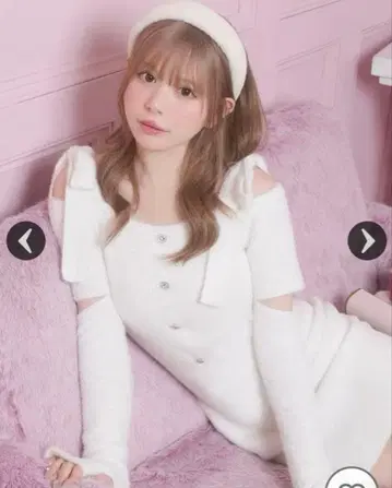 미셸 마카롱 컷 슬리브 니트 원피스