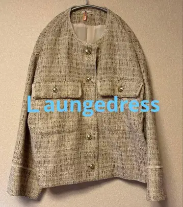 라운지 드레스 트위드 자켓