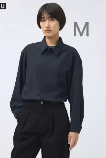 유니클로 U 드레이프 블라우스