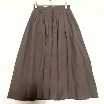 쿠튀르 브로치 플레어 롱 스커트 모카 브라운 M