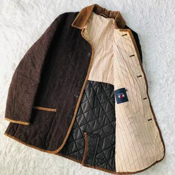 [레어 LL 사이즈] 반자켓 퀼팅 자켓 헤링본