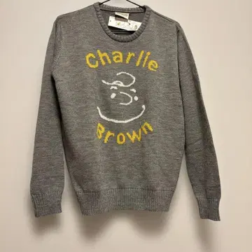레어 택 포함 새상품 찰리 브라운 스누피 스웨터 그레이 프리 사이즈