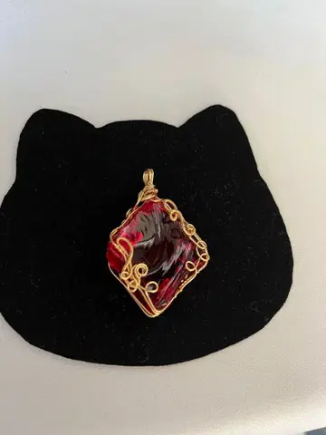 안다라 크리스탈 빨간색 펜던트 헤드