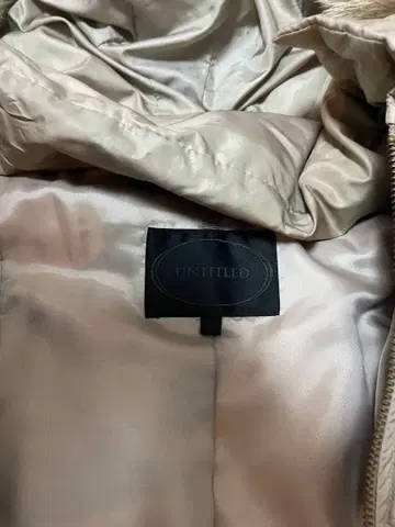 UNTITLED 후드 부착 다운 자켓 베이지 44호