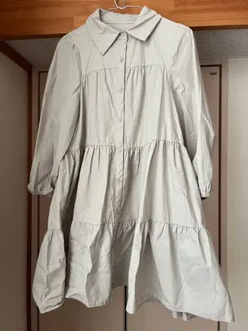 GRL 라이트 그레이 셔츠 원피스 M 사이즈