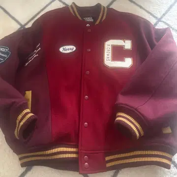 RODEO CROWNS 바시티 자켓 버건디