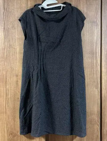 센소유니코 이오콤이오 원피스 오버롤 스커트 블랙 체크