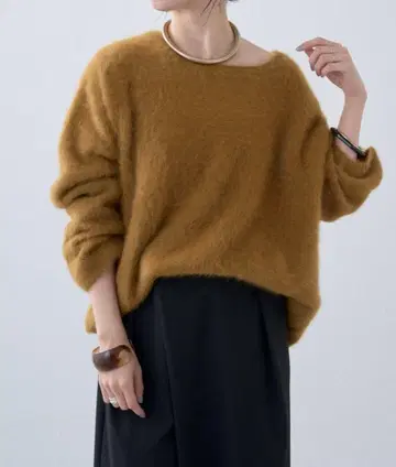 Omekashi 퍼 캐시미어 풀오버