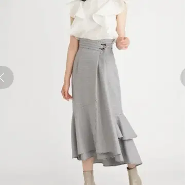 SNIDEL Sustainable 허리 디자인 머메이드 스커트