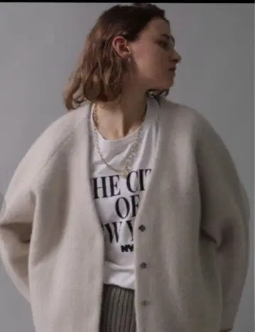 CADUNE 카듀네 36 퍼지 가디건 브이넥