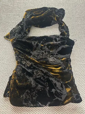 [ 새상품급 ] ZARA 스카프 벨벳 상의 초커 포함