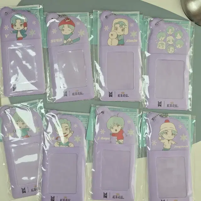새상품) BTS 타이니탄(TinyTAN) 홍차화전 포토카드 홀더 8개