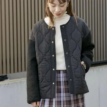 서니 라벨 퀼팅 블루종