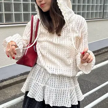 CIAOPANIC 허리밴딩 프릴 후디 1