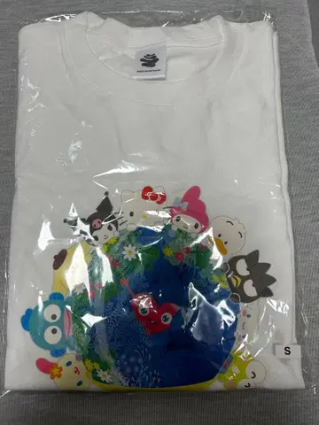 뚱크뚱크 산리오 T셔츠 S사이즈 화이트 화이트 요코하마 꽃박람회