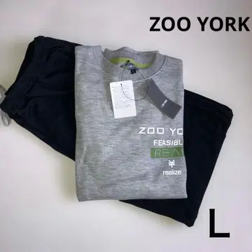 ZOO YORK 남성용 파자마 긴팔 롱 바지 L