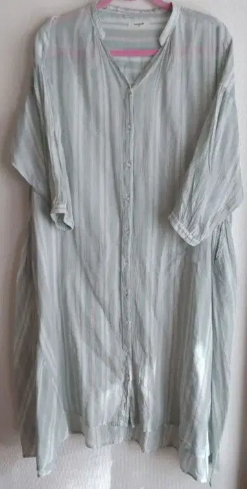 스튜디오 클립 셔츠 원피스 린넨 그린