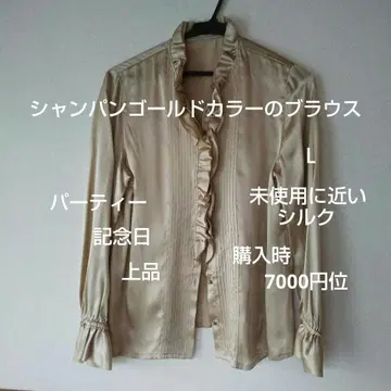 샴페인 골드 컬러 블라우스