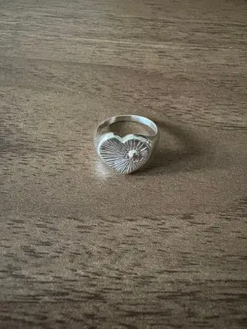 frank and easy 하트형 실버 반지