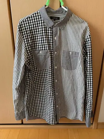 LOVELLESS M 긴팔 셔츠 체크 무늬 블랙/화이트