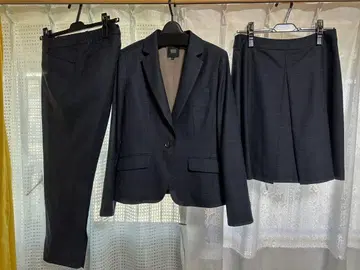 [ ViVi 콜라보 ] 여성 수트 3세트 네이비 x 체크